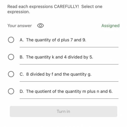 Which expression correctly use the term “quantity”