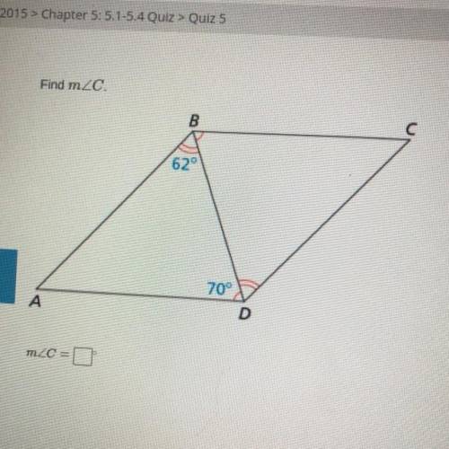 Find measure of angle c