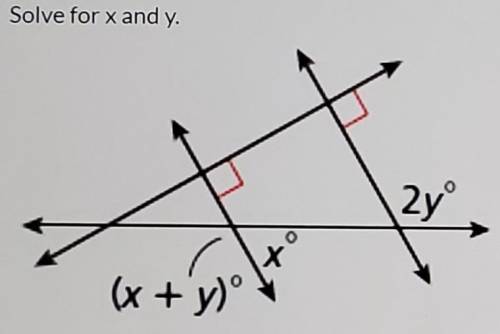 I need help. How would I solve for x and y?