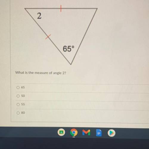 PLEASE HELP 
what is the measure of angle 2?