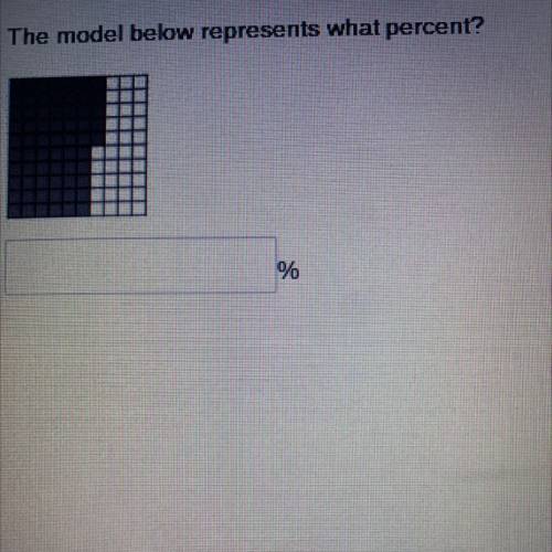 What does the model below represents what percent