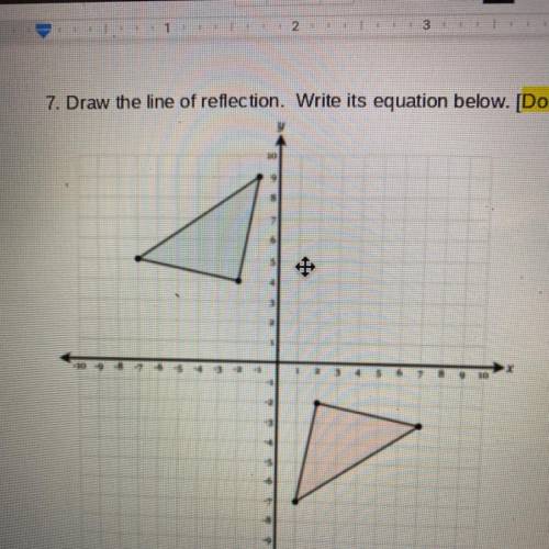 What is the equation for the line of reflection ? please answer quick:)