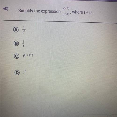 Simplify the expression
tv-2)
ty+3)
where t +0.