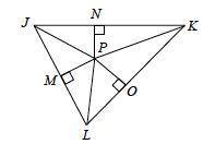 Use the diagram below for questions A-C in which P is the incenter of ΔJKL, PN=21 and ML=27.

A. F