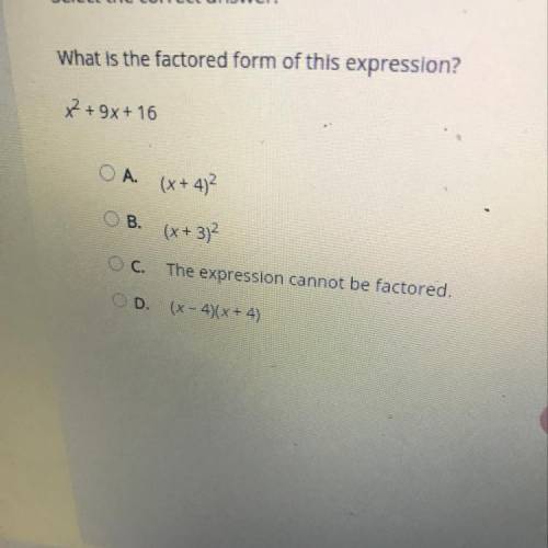 Please help me what is the factor form of expression please help me