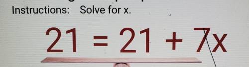 Solve for xanswers. x=6 x=0. x=7
