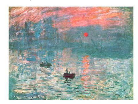 URGENT PLEASE HELP

Below is the first painting to receive the label Impressionist.
Who was the pa