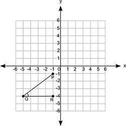 Angle PQR is formed by segments PQ and QR on the following coordinate grid:

Angle PQR is rotated