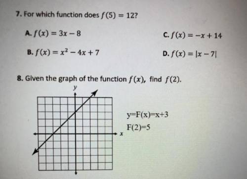 Need help with #7 first one to answer gets brainliest