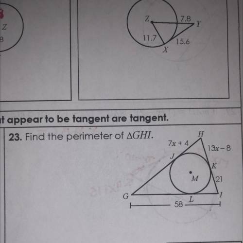 23. Find the perimeter of Triangle GHI