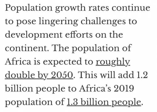 What is driving population growth on africa?​