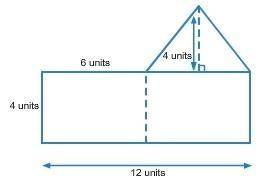 The area of the triangular section is

square units. The area of the entire figure is 
square unit