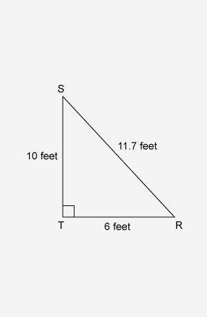 What is the area of `∆STR`?

A.30 square feet
B. 34.5 square feet
C. 57.5 square feet
D. 60 square