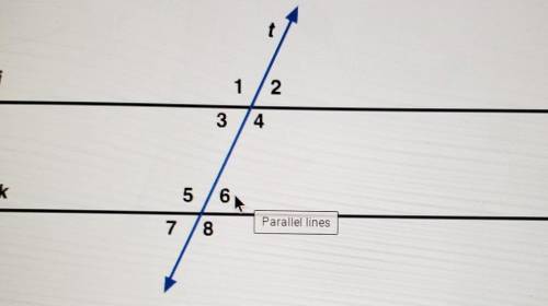 Lines j and k are parallel. Suppose angle 2 = (2x – 10)° and angle 8 = (3x + 15) . What is angle 6