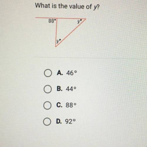 What is the value of y?
88
need help