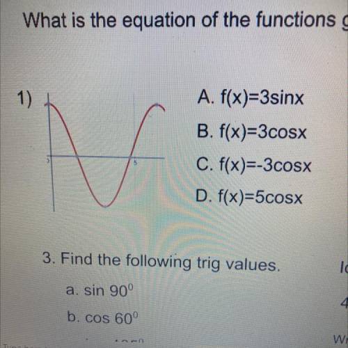 PLEASE HELP FOR NUMBER 1. WHAT IS THE EQUATION? THANKS