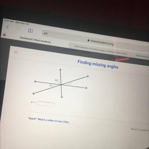 What does the x equal