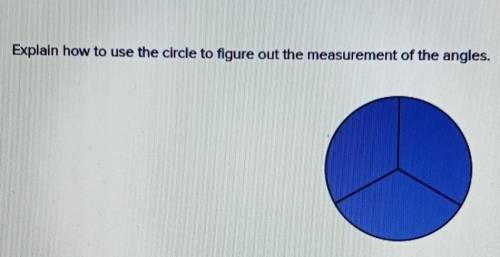 Explain how to use the circle to figure out the measurement if the angles.