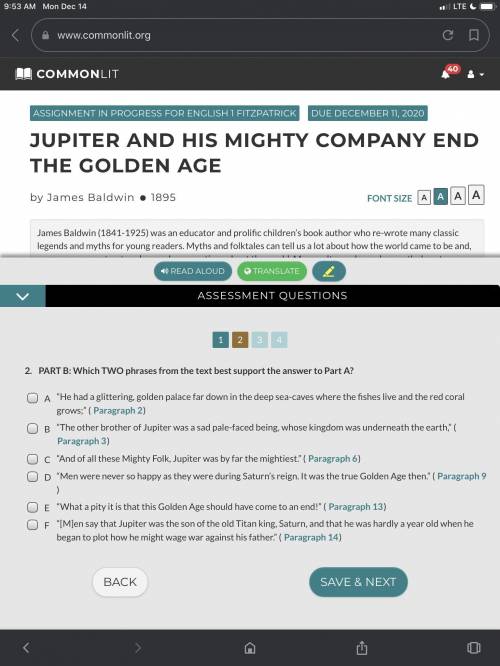Jupiter and his mighty company end the golden age