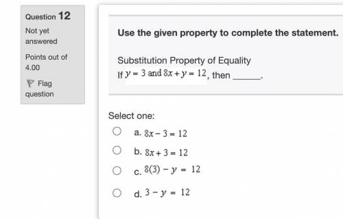 Use the given property to complete the statement