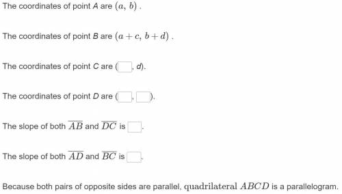 25 Points!

Kim-Ly is writing a coordinate proof to show that the midpoints of a quadrilateral are