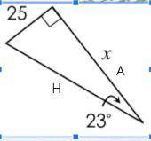 Solve the right angle trig. round to the nearest tenth.