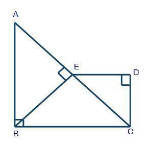 Which triangle is similar to triangle AEB using the Pieces of Right Triangles Similarity Theorem?