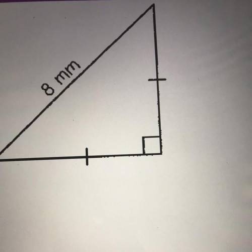 Some of y’all, I need to find the missing side lengths, in this case I have only the hypotenuse.
