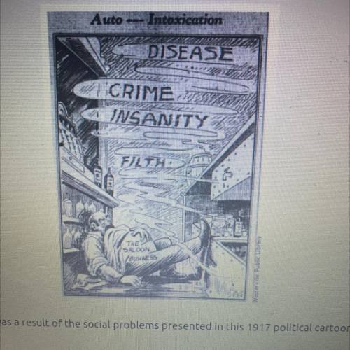 What was a result of the social problems presented in the 1917 political cartoon?

A Government le