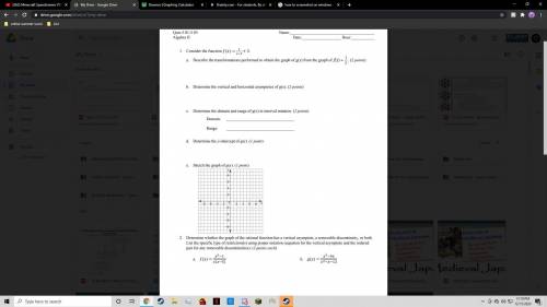 (100 points if answered) (attatched screenshot) Algebra II need question 1 and 2