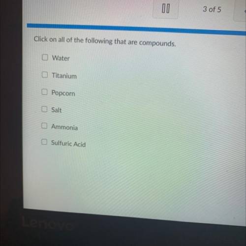 Which are compounds ?