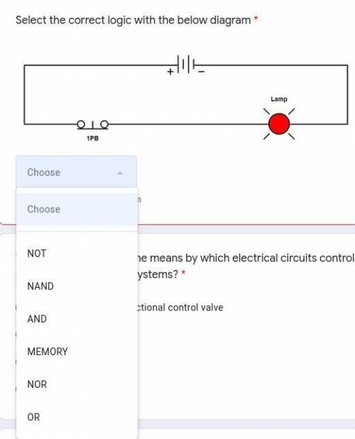 Please help! timed test. This about electrical control. Please be serious.