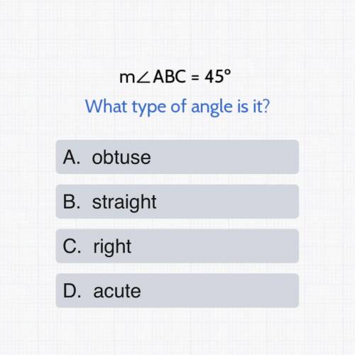 What type of angle is this?