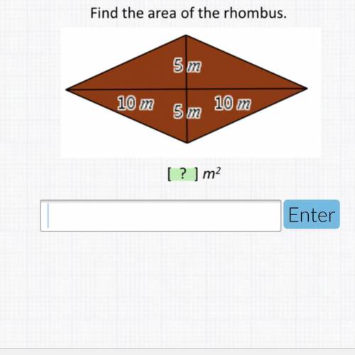 Find the area of the rhombus! Please help!