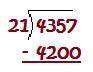 Identify the partial quotient in the first step of this problem, as shown: A2 B100 C200 D20
