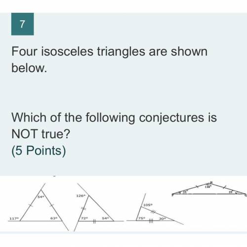 7. Please help!! Reporting all fake answers. :(

A. The measure of an exterior angle of a triangle
