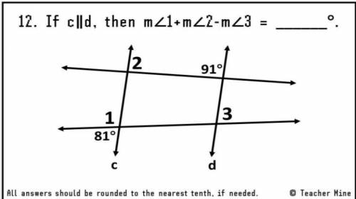Please help, DUE TODAY. Look at the attached image.

line c is parallel to line d.
IF CORRECT WILL