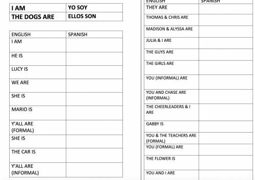 PLEASE WRITE THE CORRECT FORM OF THE VERB SER

SUBJECT PRONOUNS TO USE- yo, tú , él, ella , usted,