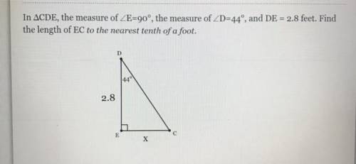 PLEASE HELP i have no idea what i’m doing- 
(Using trigonometry to find a side)