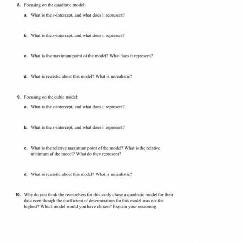 Chapter 4 Algebra 2 Performance task question pt 2: The name of the task is “Free the birds— Wildli