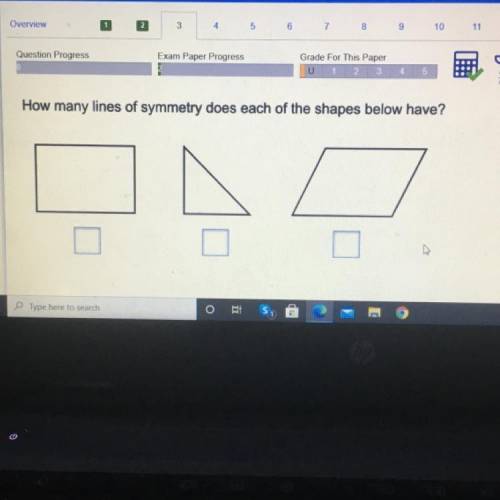 How many lines of symmetry does each of the shapes below have?
Please Answer ASAP!