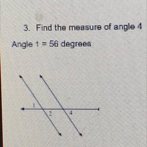 Find the measure of angle 4