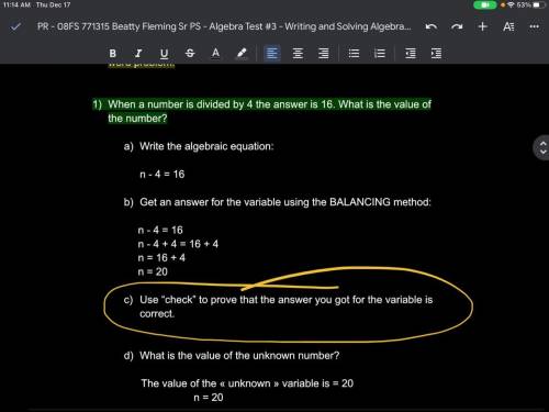 Can someone help me check this answer pls and do it in specific way?