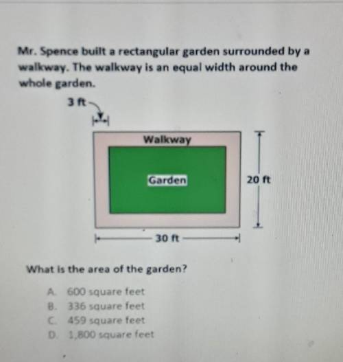 What is the area of the garden.