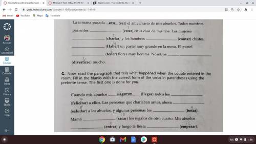 Need help with this for Spanish 1-11