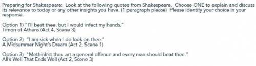 I'd greatly like some help if anybody knows shakespeare.