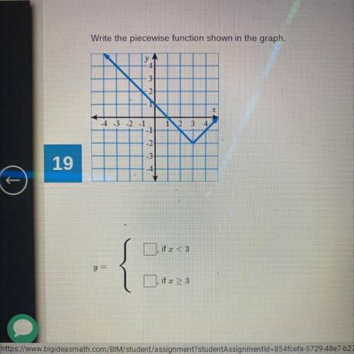 Write a piecewise function shown in the graph￼