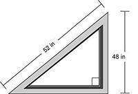BRAiNLIES AND 10 POINTS

What is the length of the third side of the window frame below?
10 inches