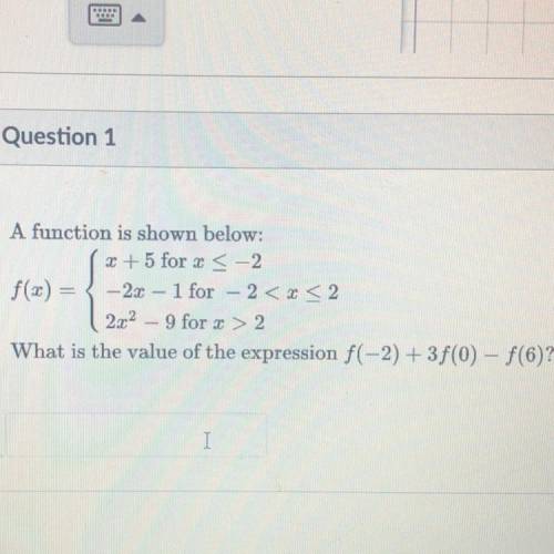 X + 5 for 2 <-2

f(x) = -2.2 – 1 for – 2 < x < 2
2x2 – 9 for 2 > 2
What is the value o