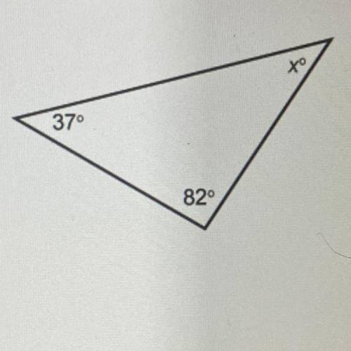 What is the measure of angle x?
Enter your answer in the box.
M